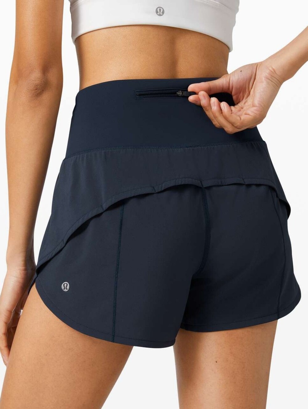 Lululemon Speed Up High-Rise Short 4", Long, Navy, Size 16